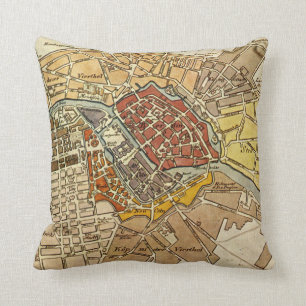 Vintage Map of Berlin Germany (1789) Cushion