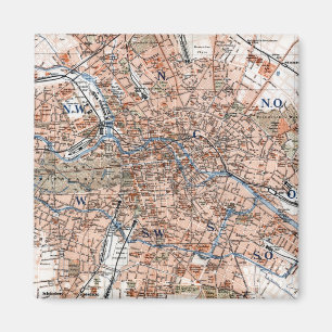 Vintage Map of Berlin Germany (1894) Magnet