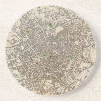 Vintage Map of Birmingham England (1839) Coaster