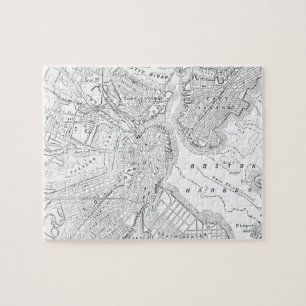 Vintage Map of Boston (1878) Jigsaw Puzzle