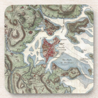 Vintage Map of Boston Harbour (1807) Coaster