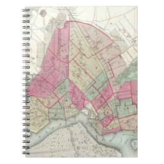Vintage Map of Brooklyn (1868) Spiral Notebook