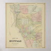 Vintage Map of Buffalo NY (1866)
