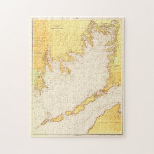 Vintage Map of Buzzards Bay (1933) Jigsaw Puzzle