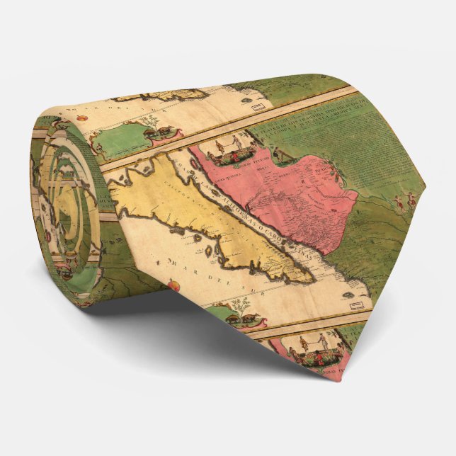 Vintage Map of California (1720) Tie (Rolled)