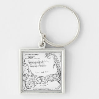 Vintage Map of Cape Cod (1890) Key Ring