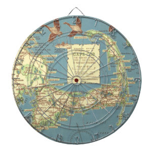 Vintage Map of Cape Cod (1940) Dartboard