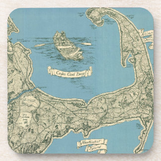 Vintage Map of Cape Cod (1945) Coaster