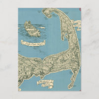 Vintage Map of Cape Cod (1945)