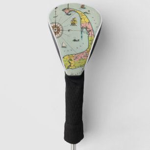 Vintage Map of Cape Cod Golf Head Cover