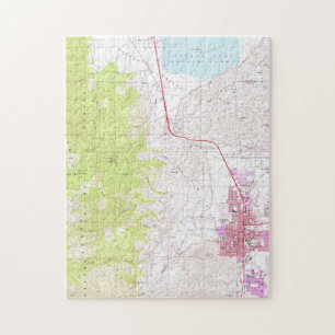 Vintage Map of Carson City & Washoe Lake NV (1968) Jigsaw Puzzle