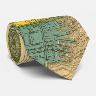 Vintage Map of Charleston SC (1883) Tie