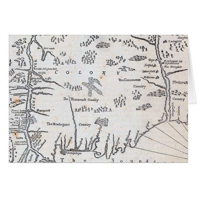 Vintage Map of Connecticut (Front Horizontal)