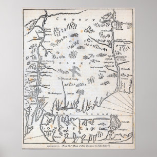 Vintage Map of Connecticut Poster