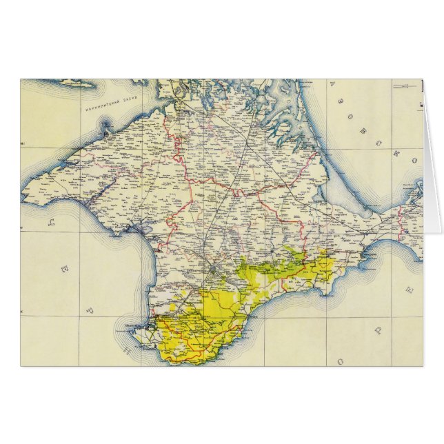 Vintage Map of Crimea (1922) (Front Horizontal)