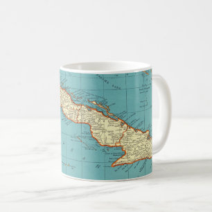 Vintage Map of Cuba Coffee Mug