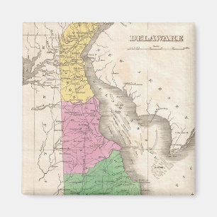Vintage Map of Delaware (1827) Magnet