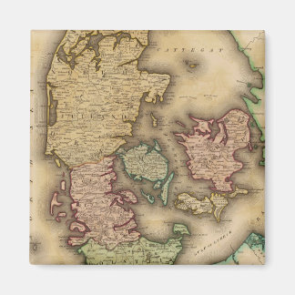 Vintage Map of Denmark (1831) Magnet