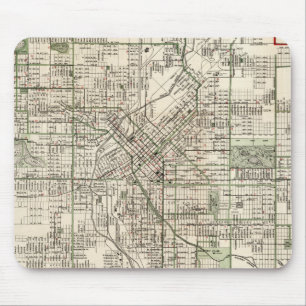 Vintage Map of Denver Colorado (1920) Mouse Pad