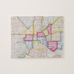 Vintage Map of Downtown Baltimore (1860) Jigsaw Puzzle