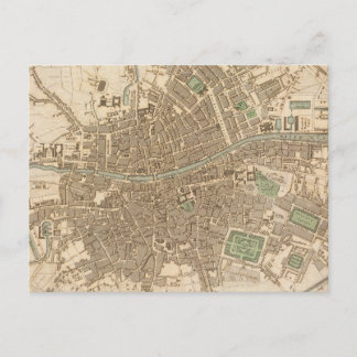 Vintage Map of Dublin (1836) Postcard