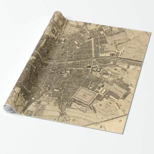 Vintage Map of Dublin Ireland (1797) Wrapping Paper