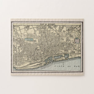 Vintage Map of Dundee Scotland (1901) Jigsaw Puzzle