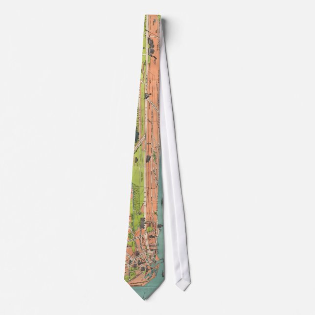 Vintage Map of Edinburgh Scotland (1935) Tie (Front)