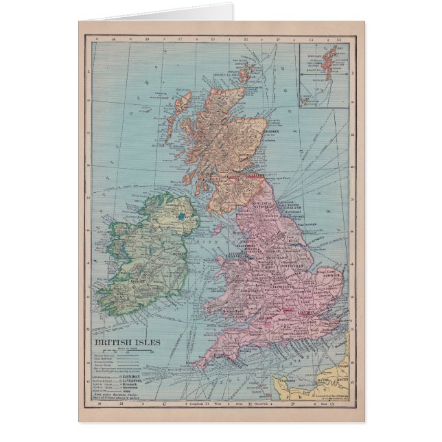 Vintage Map of England (Front)