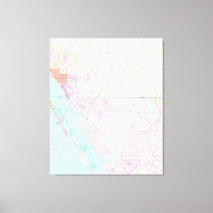 Vintage Map of Englewood & Grove City FL (1956) Canvas Print