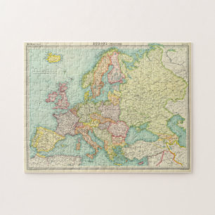 Vintage Map of Europe (1922) Jigsaw Puzzle