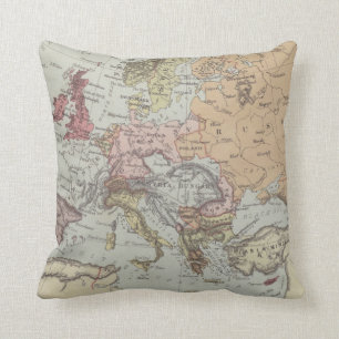 Vintage Map of Europe Cushion
