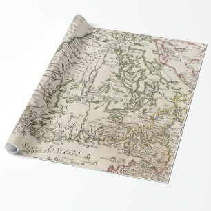Vintage Map of Finland (1740s) Wrapping Paper