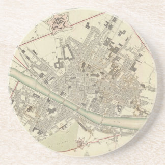 Vintage Map of Florence Italy (1835) Coaster