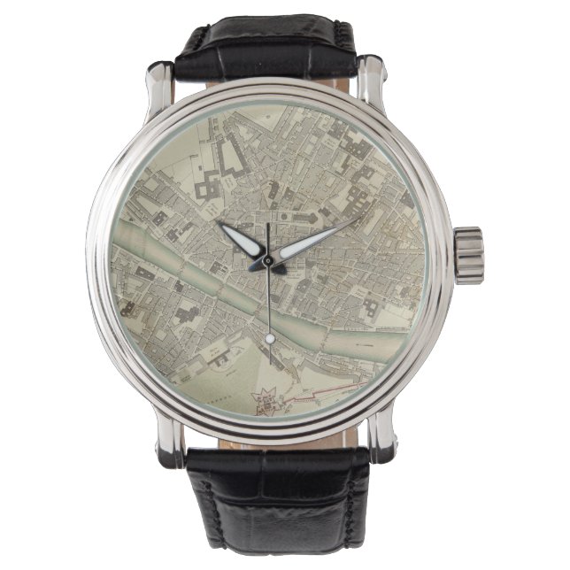 Vintage Map of Florence Italy (1835) Watch (Front)