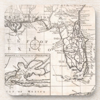 Vintage Map of Florida (1763) Coaster