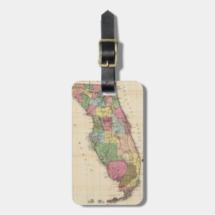 Vintage Map of Florida (1870) Luggage Tag