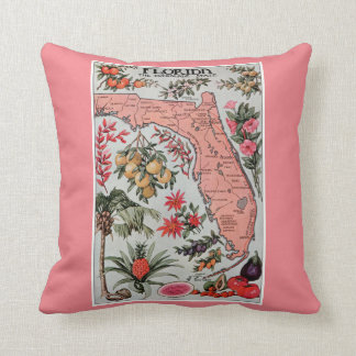 Vintage Map of Florida Pillow