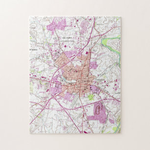 Vintage Map of Frederick Maryland (1953) Jigsaw Puzzle