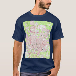 Vintage Map of Gainesville Florida 1966 Oversized T-Shirt