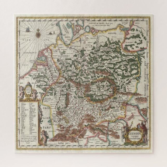 Vintage Map of Germany Jigsaw Puzzle (Vertical)