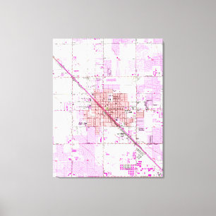 Vintage Map of Glendale Arizona (1957) Canvas Print