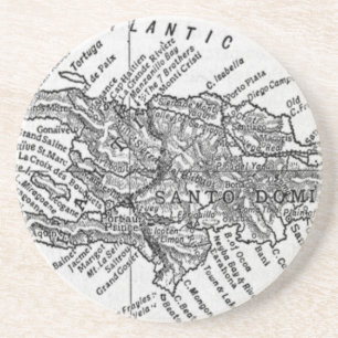 Vintage Map of Haiti (1911) Coaster