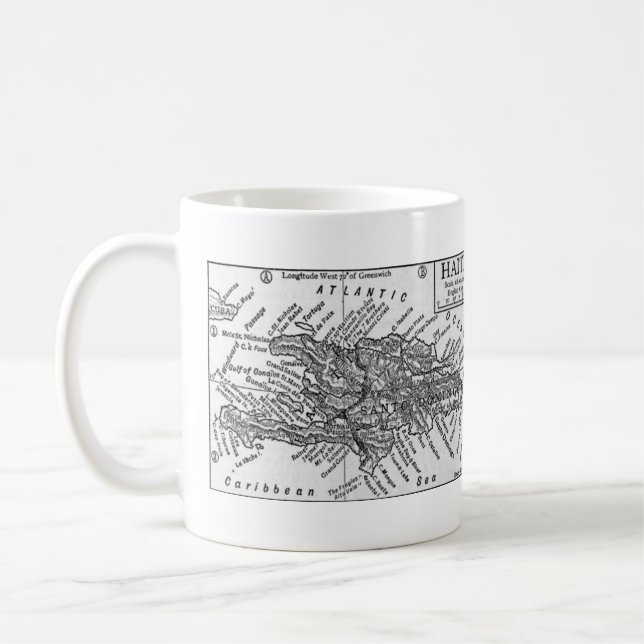 Vintage Map of Haiti (1911) Coffee Mug (Left)