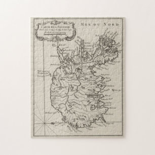 Vintage Map of Iceland (1764) Jigsaw Puzzle