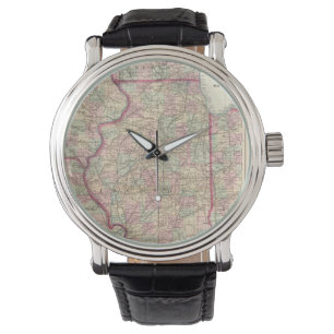Vintage Map of Illinois (1874) Watch