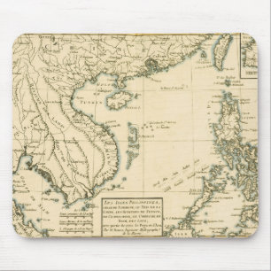 Vintage Map of India Indian Ocean Mouse Pad