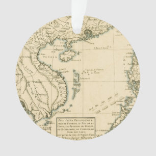 Vintage Map of India Indian Ocean Ornament