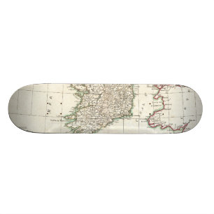 Vintage Map of Ireland (1771) Skateboard
