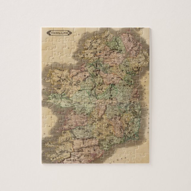 Vintage Map of Ireland (1831) Jigsaw Puzzle (Vertical)